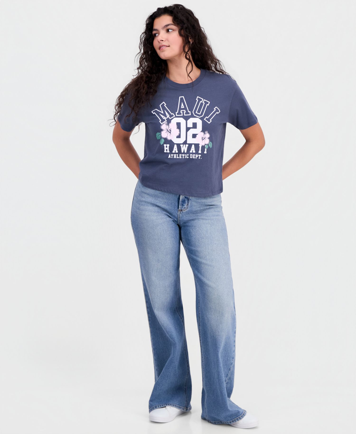 Juniors' Maui Graphic Cotton T-Shirt