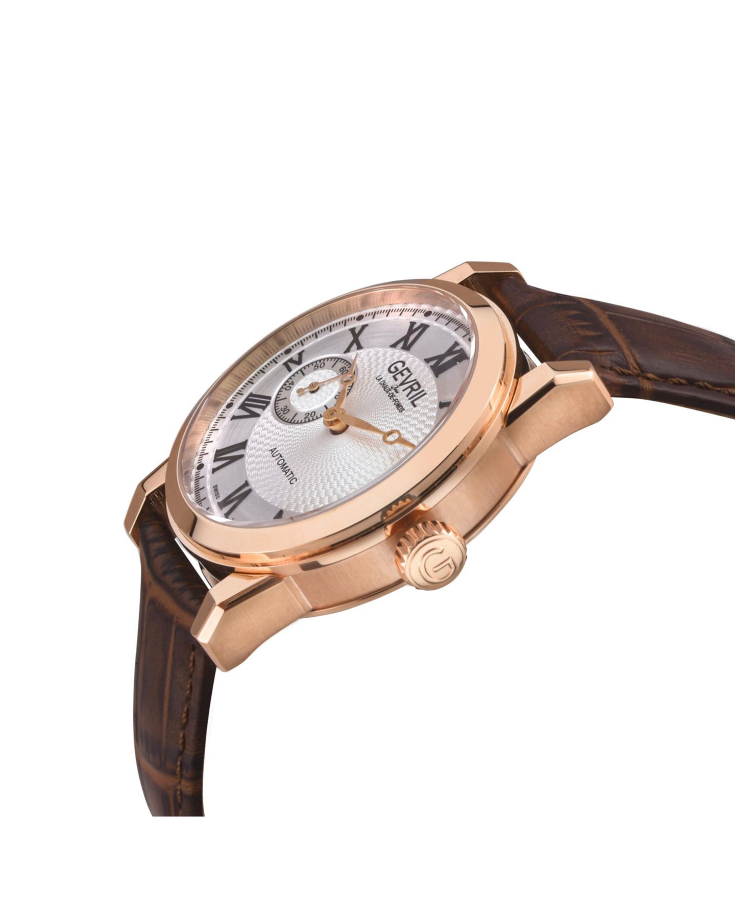 Мужские часы Gevril Madison Swiss Automatic Italian Leather Strap Watch, цвет: Open Miscellaneous — фото 2