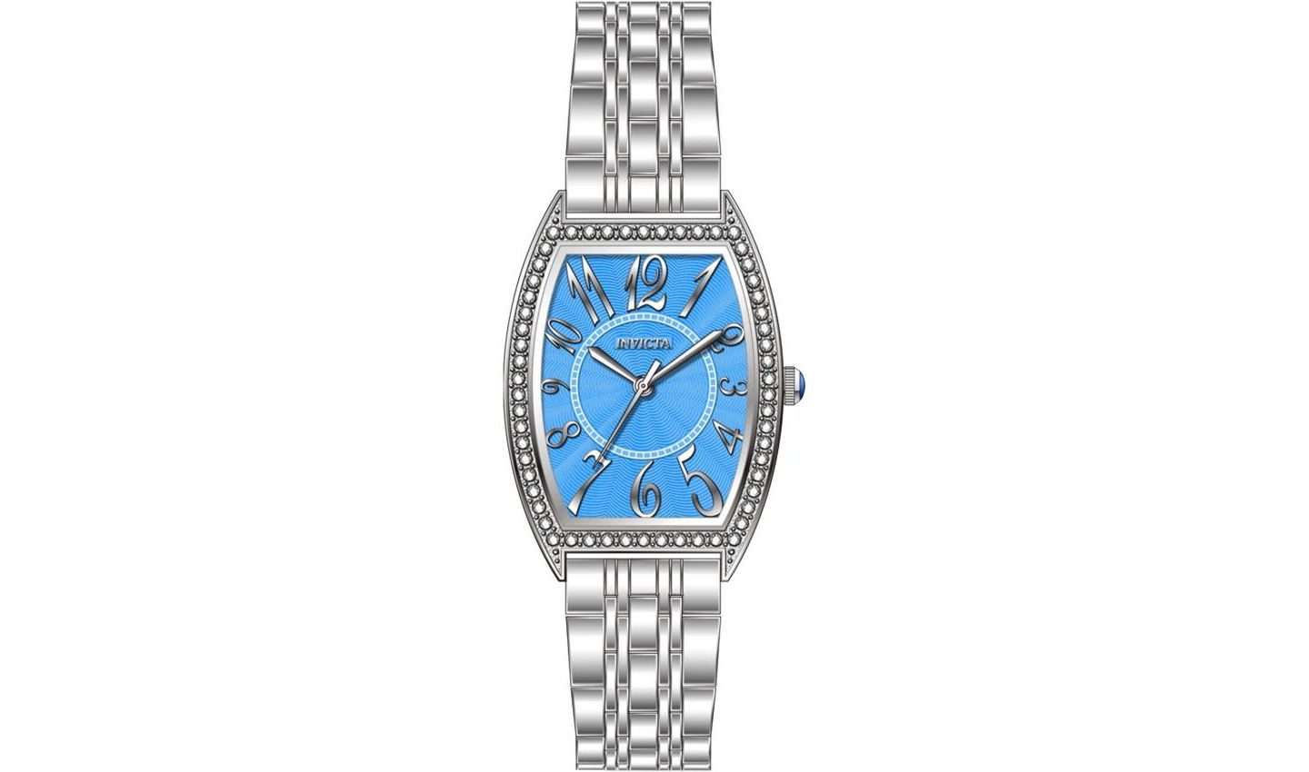 Женские часы Invicta 69273 Wildflower Quartz PC21S Blue Dial, цвет: Серебряный — фото 2
