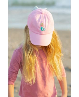 Girls' Mermaid Twill Bow Baseball Hat in Pink