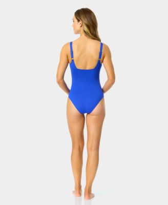 Women's Square-Neck Underwire One-Piece Swimsuit