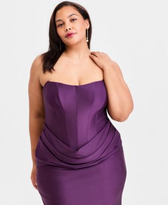plus size purple corset dress Ladivine CD254C