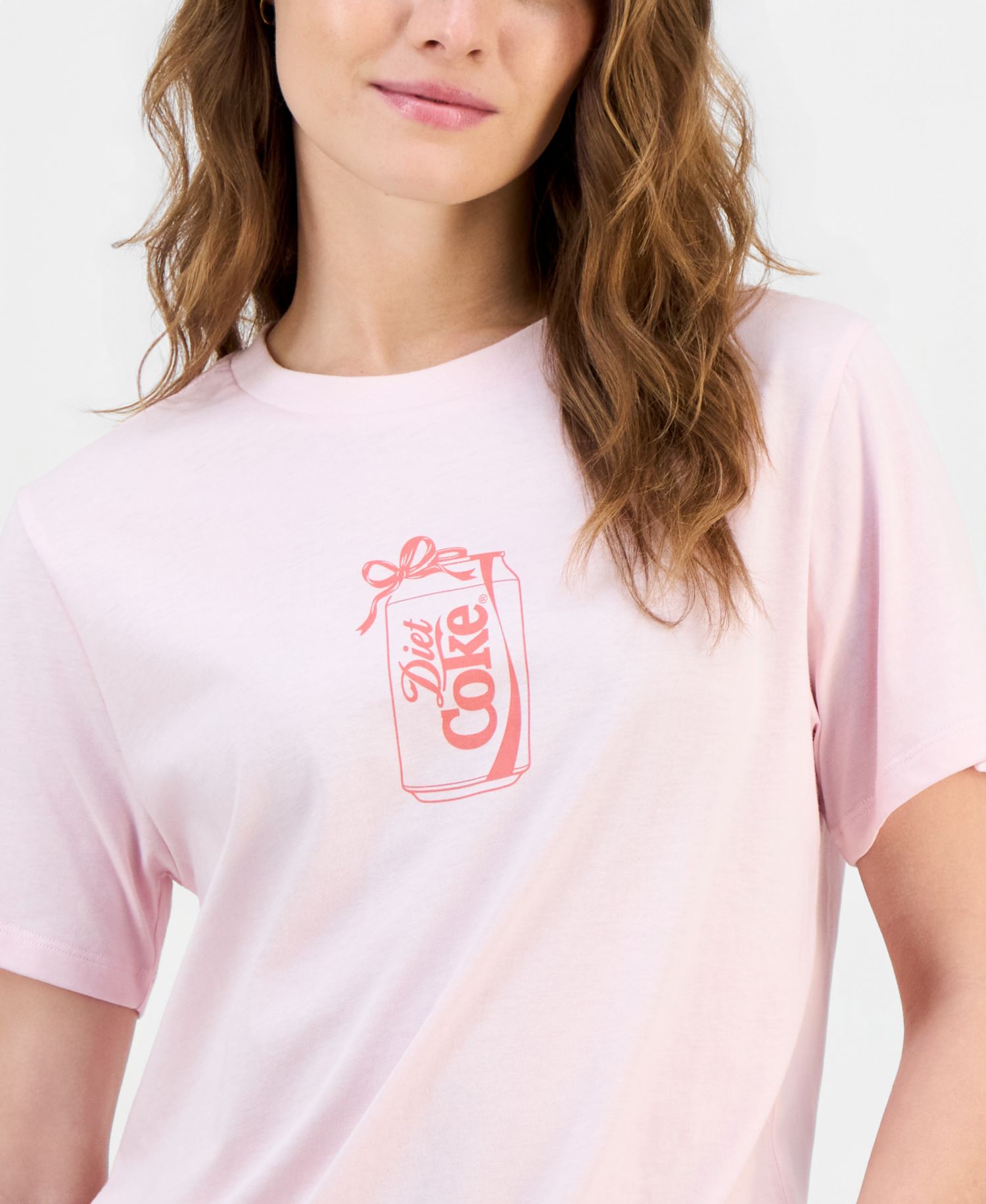 Juniors' Diet Coke Bow Graphic-Print Tee