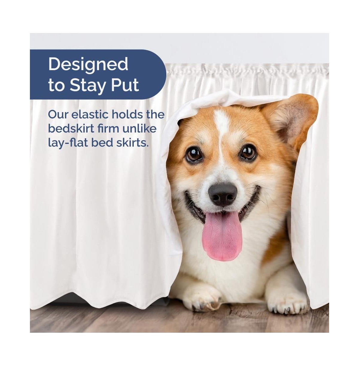 Ruffled Elastic Wrap Around Bedskirt Inch Drop