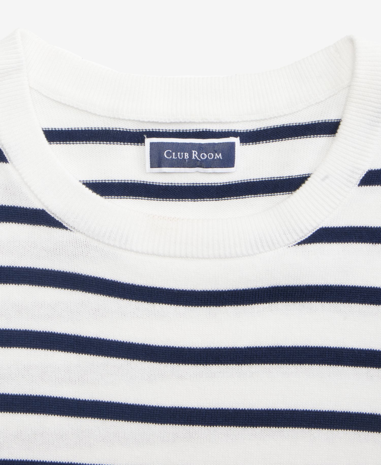 Men's Short-Sleeve Bengal Striped Cotton Sweater T-Shirt