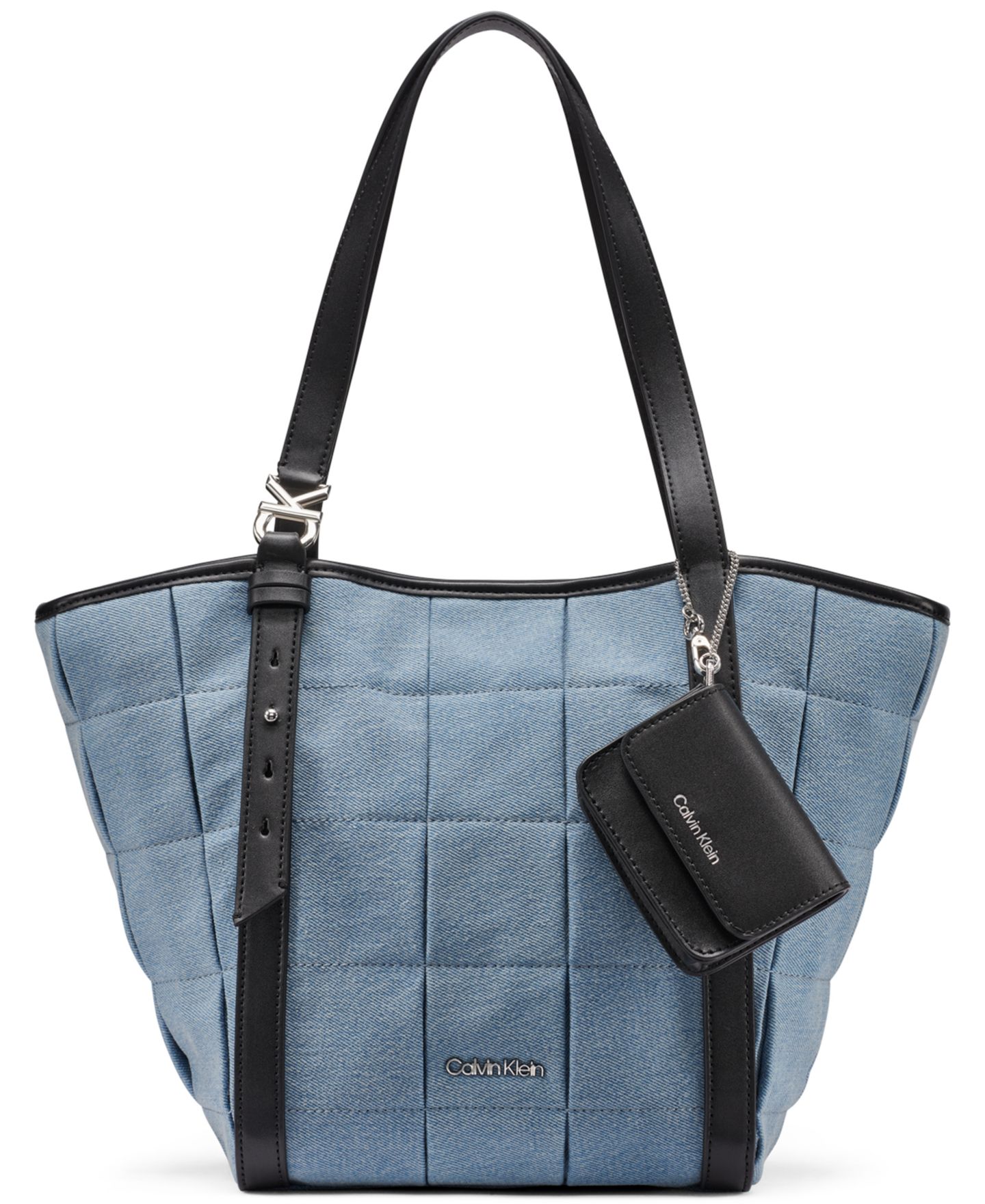 Женская сумка Calvin Klein Tina Denim Extra-Large Tote Handbag, цвет: Светлая варка джинсовый — фото 1