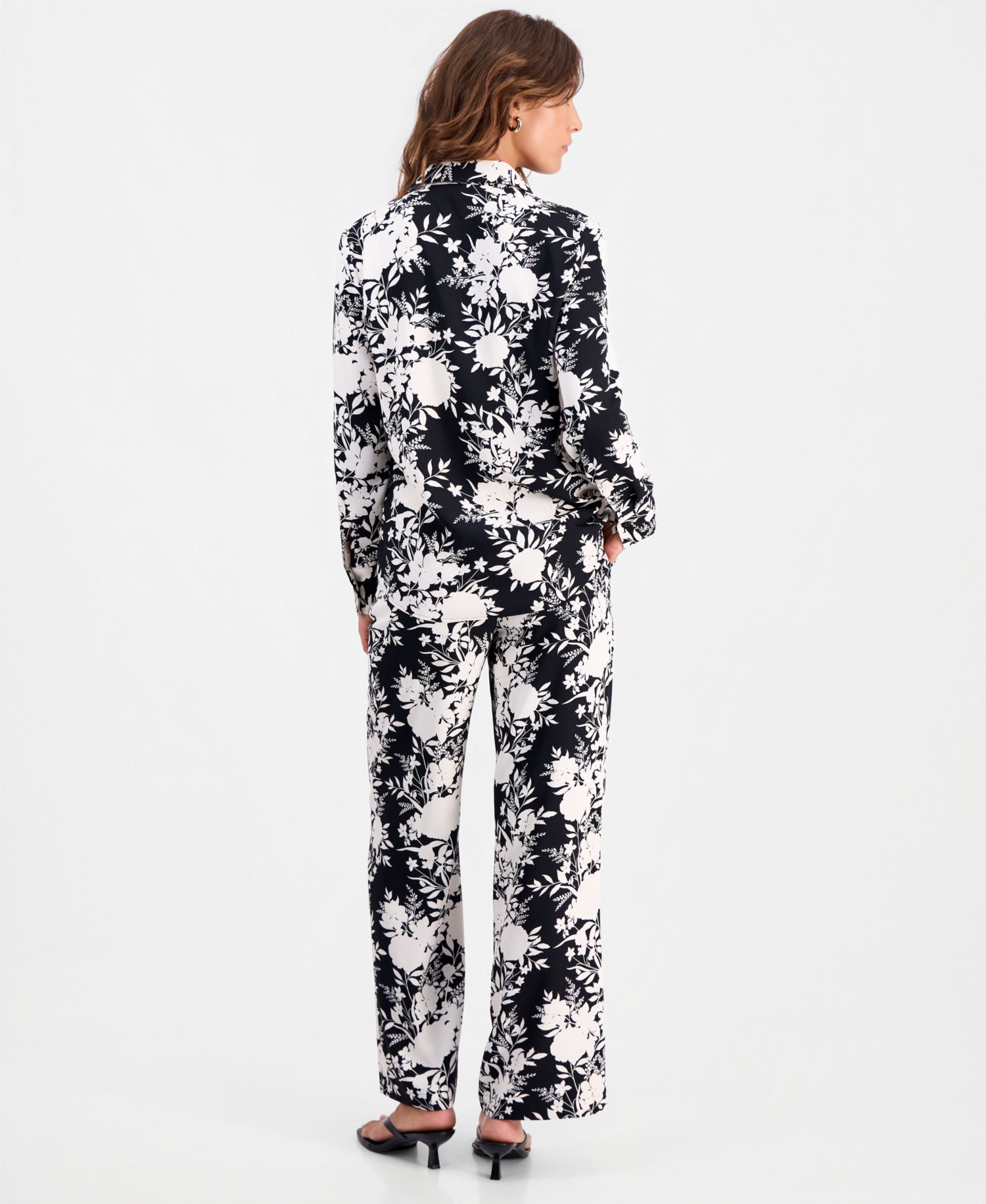 Women's Floral-Print Button-Front Shirt