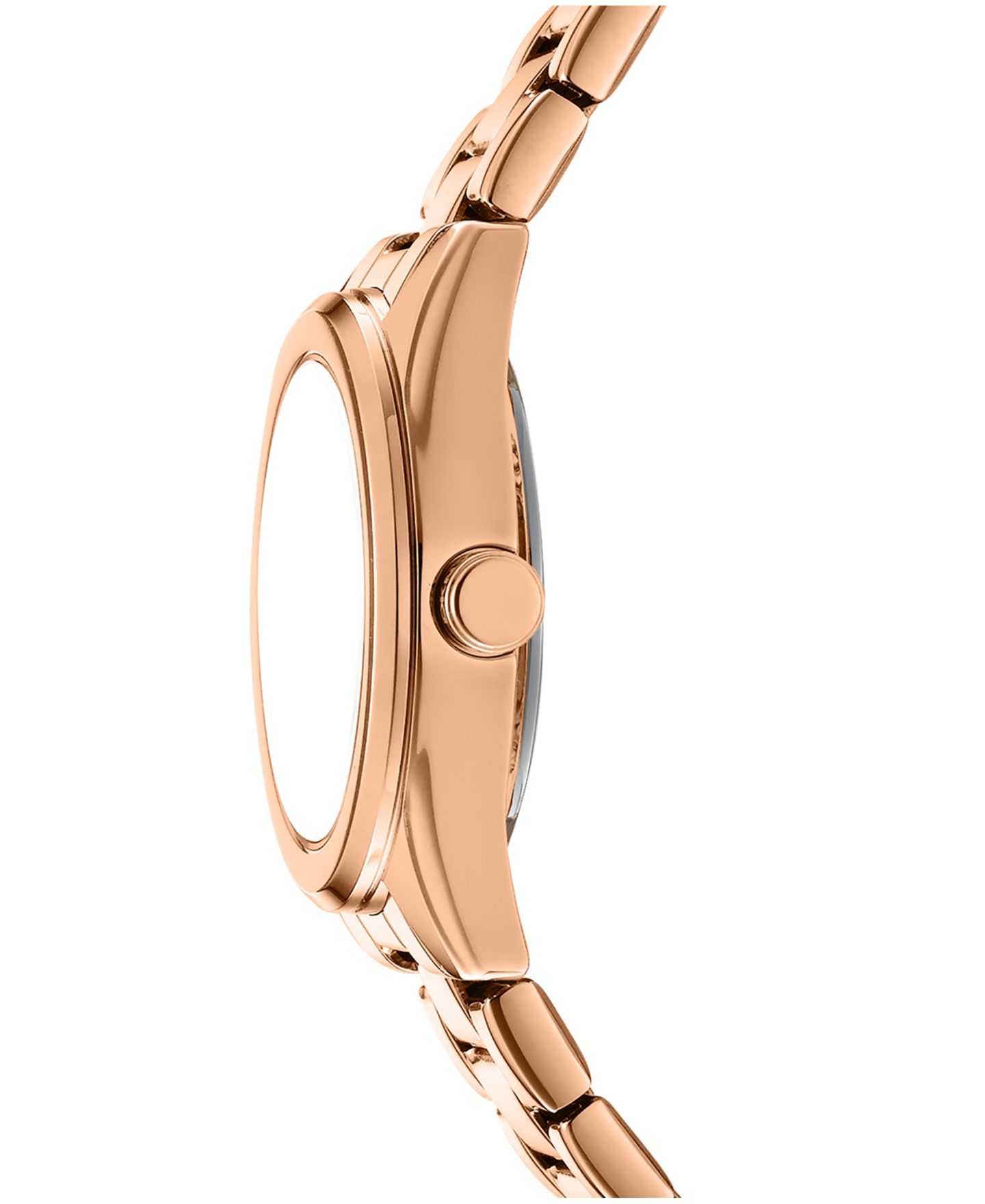 Женские часы DKNY Logo Quartz Rose Gold-Tone Stainless Steel Bracelet Watch 28mm Gift Set — фото 4