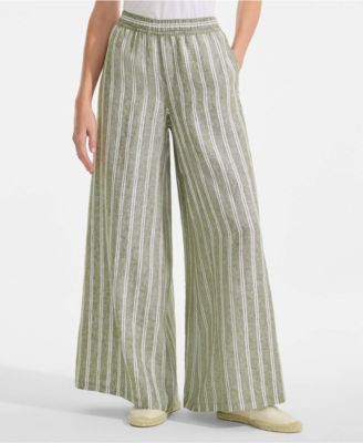 Women's Linen High Rise Palazzo Pants - Set Bottom