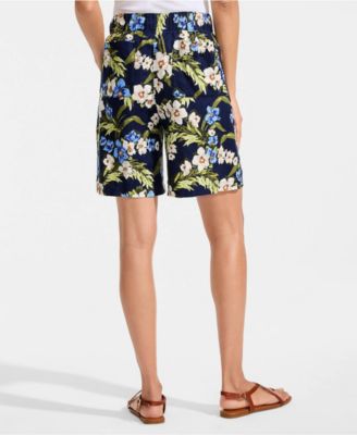 Women's Linen High Rise Pull On 7" Shorts