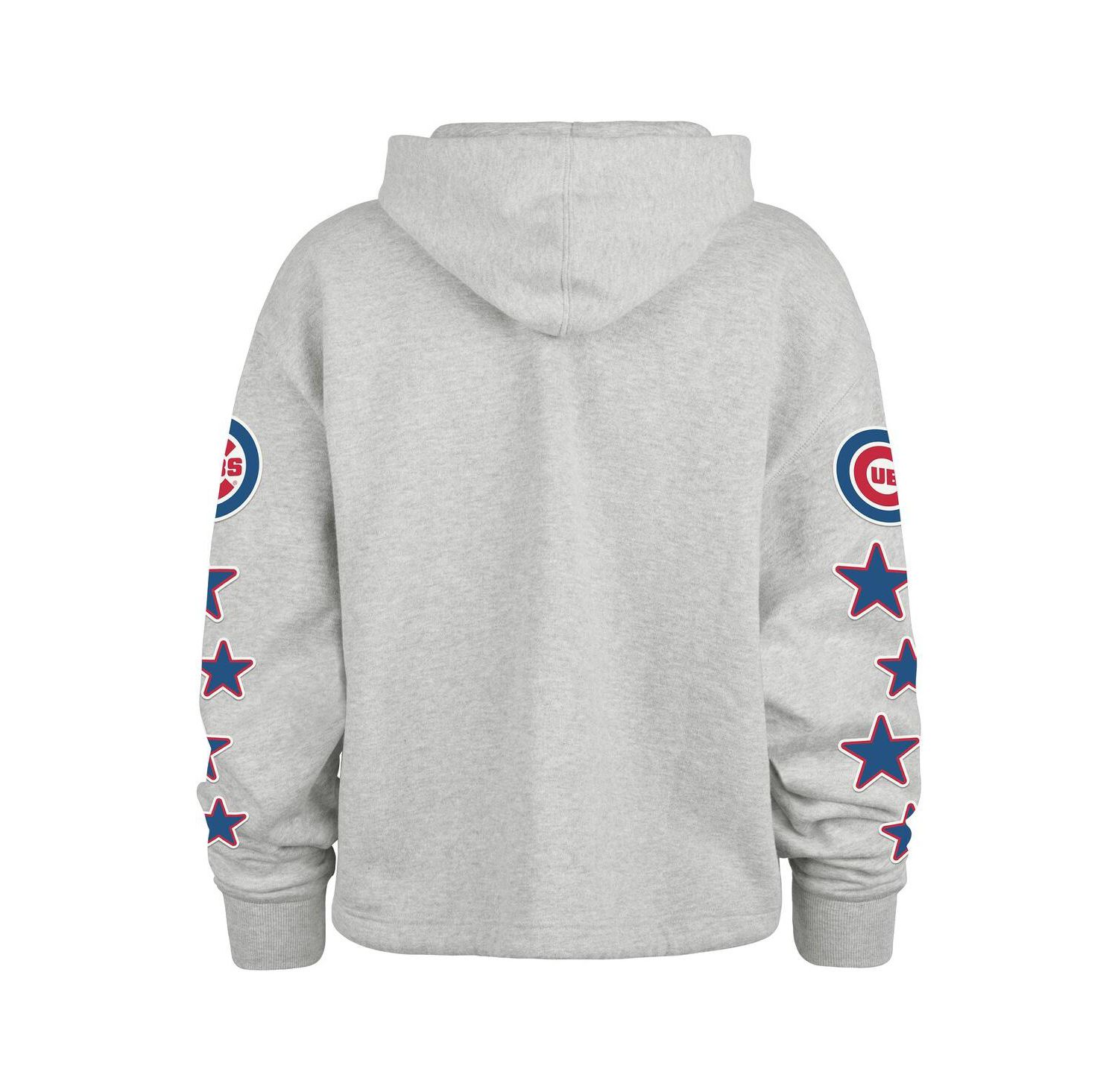 Women's Heather Gray Chicago Cubs Plus Size Starry Eye Hoodie