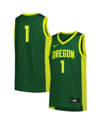 Big Boys and Girls 1 Green Oregon Ducks Replica Basketball Jersey