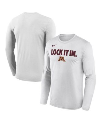 Men's White Minnesota Golden Gophers 2026 On-Court Bench Long Sleeve T-Shirt