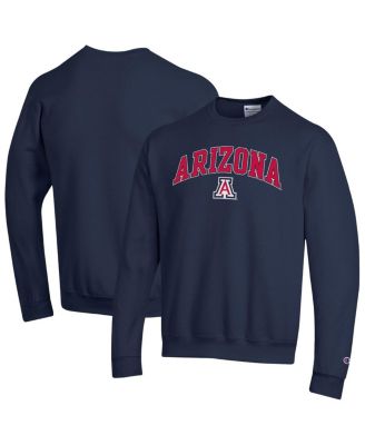 Men's Navy Arizona Wildcats Arch Over Logo Pullover Sweatshirt