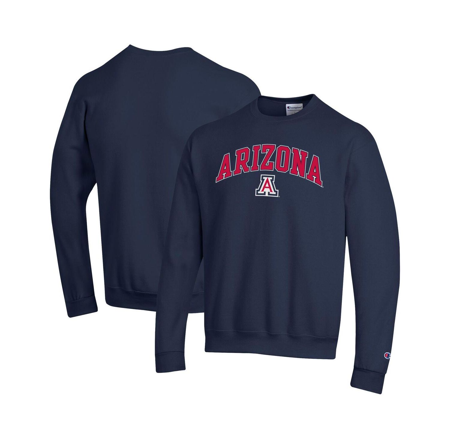 Men's Navy Arizona Wildcats Arch Over Logo Pullover Sweatshirt