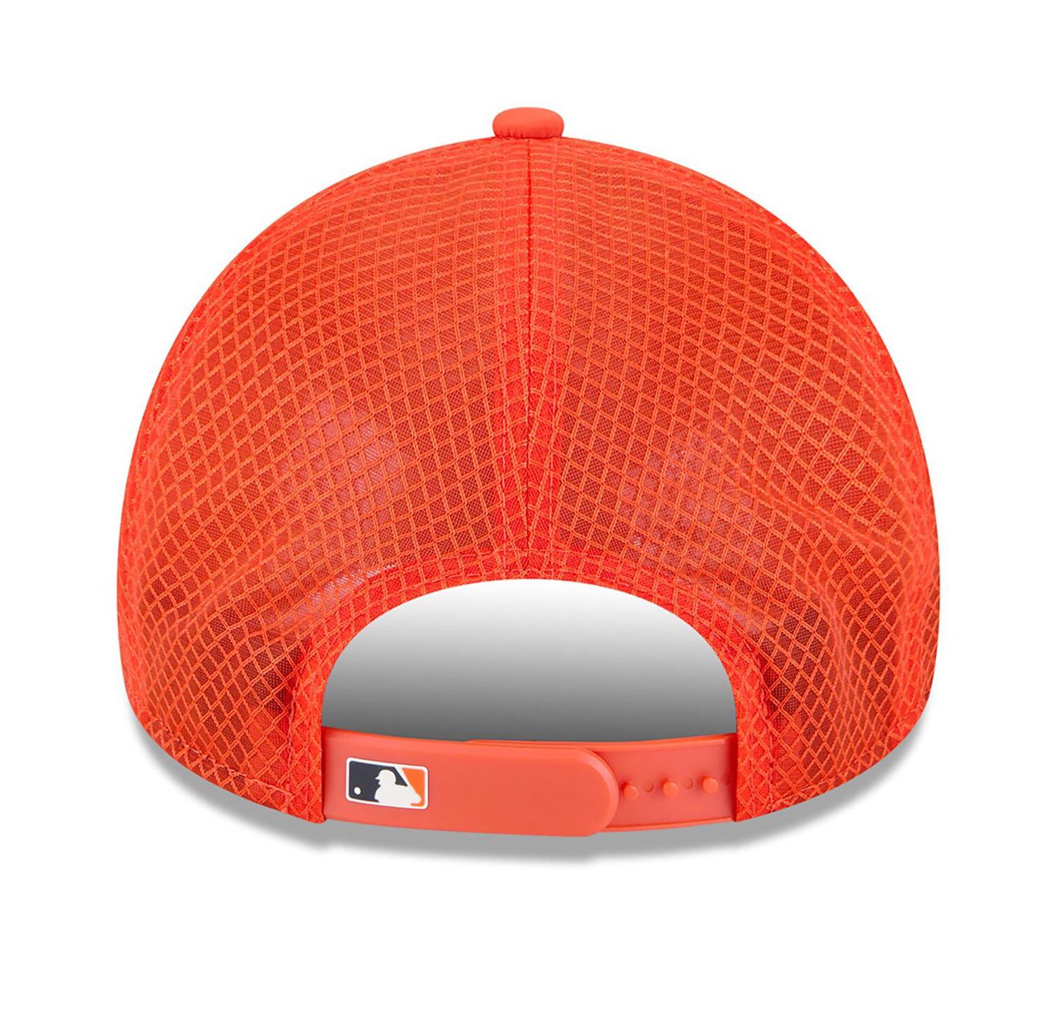 Men's Orange Houston Astros 2026 Batting Practice Apex 9FORTY Adjustable Trucker Hat