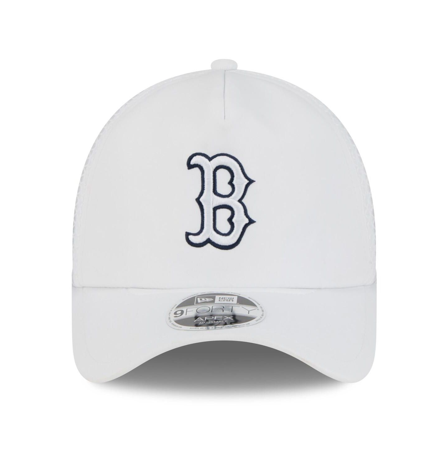 Мужская кепка New Era White Boston Red Sox 2026 Batting Practice Apex 9FORTY Adjustable Trucker Hat — фото 2