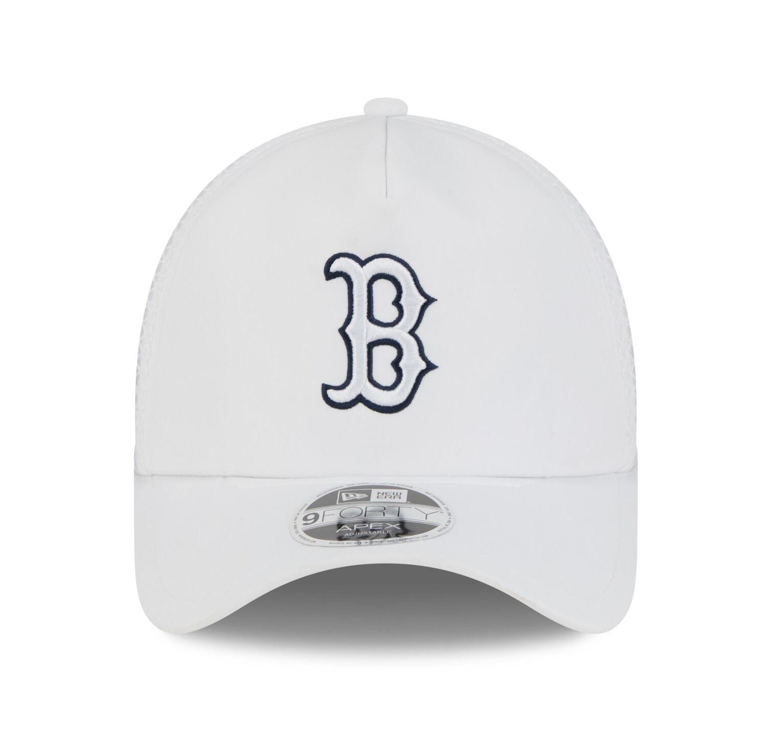 Men's White Boston Red Sox 2026 Batting Practice Apex 9FORTY Adjustable Trucker Hat