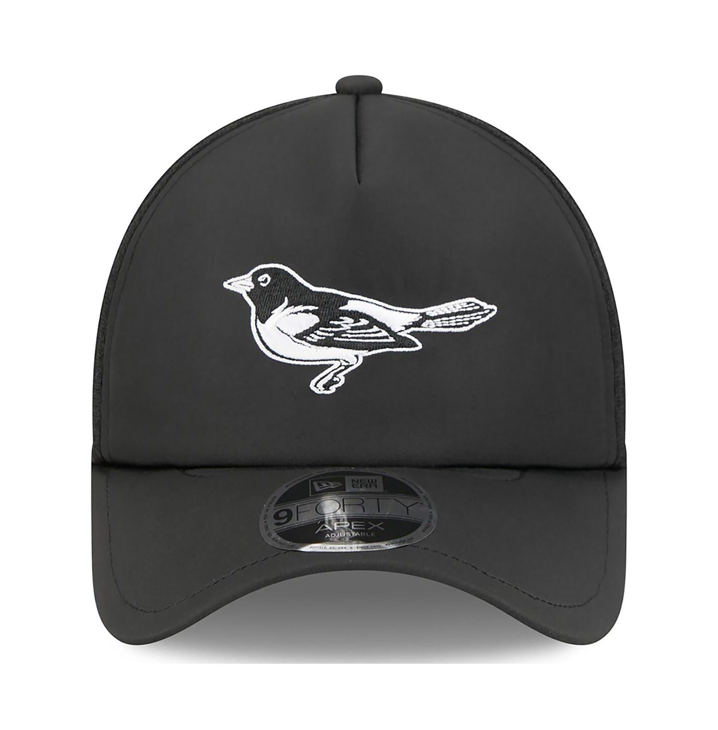 Мужская кепка New Era Black Baltimore Orioles 2026 Batting Practice Alternate Apex 9FORTY Adjustable Hat — фото 2