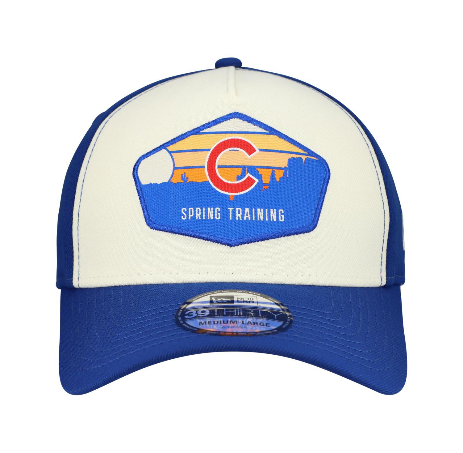 Men's Stone/Royal Chicago Cubs 2026 Spring Training Fan Pack Gradient 39THIRTY Flex Hat