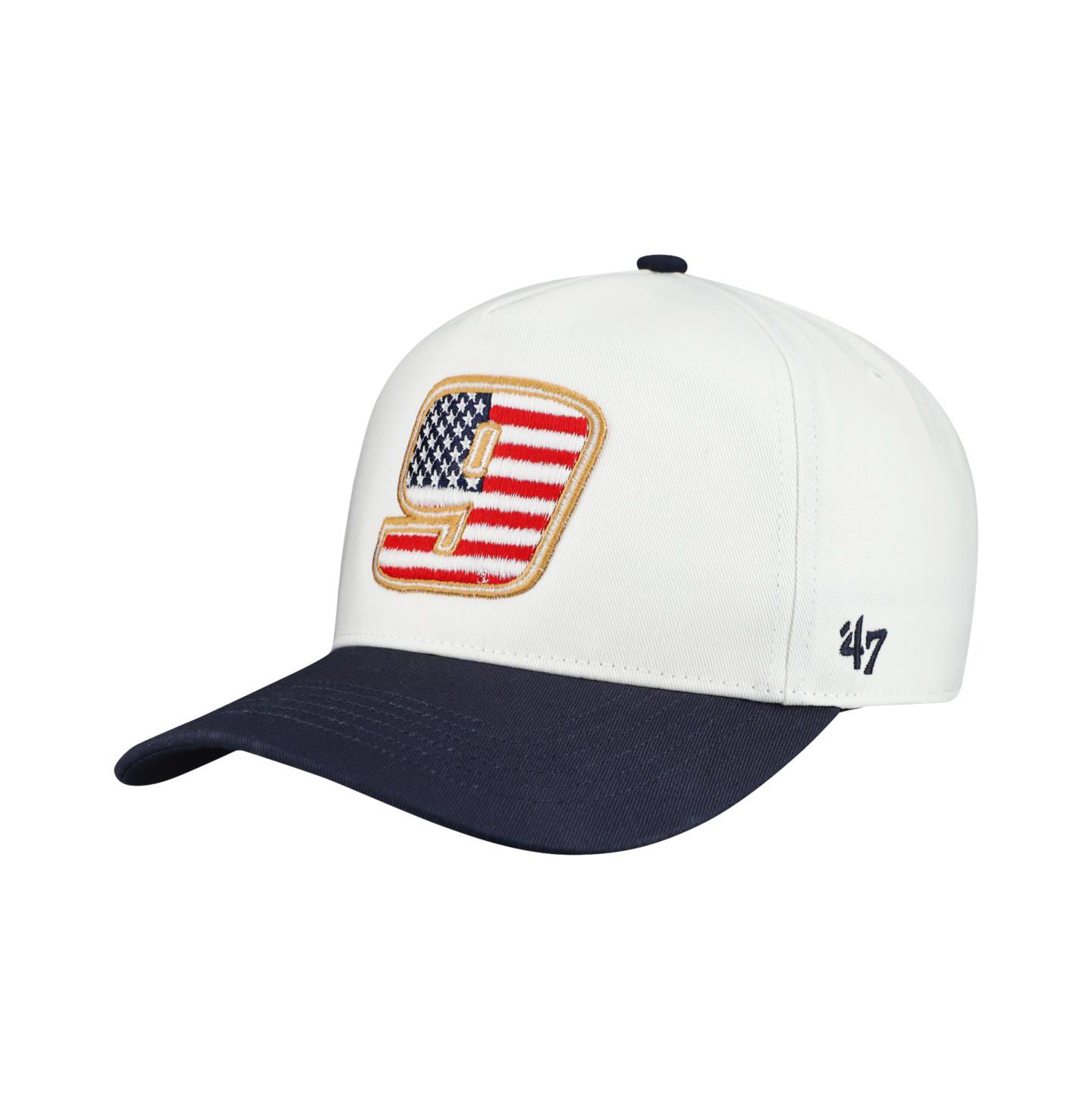 Мужской головной убор '47 Brand White Chase Elliott Flag Fill Two-Tone Team Adjustable Hitch Hat — фото 1