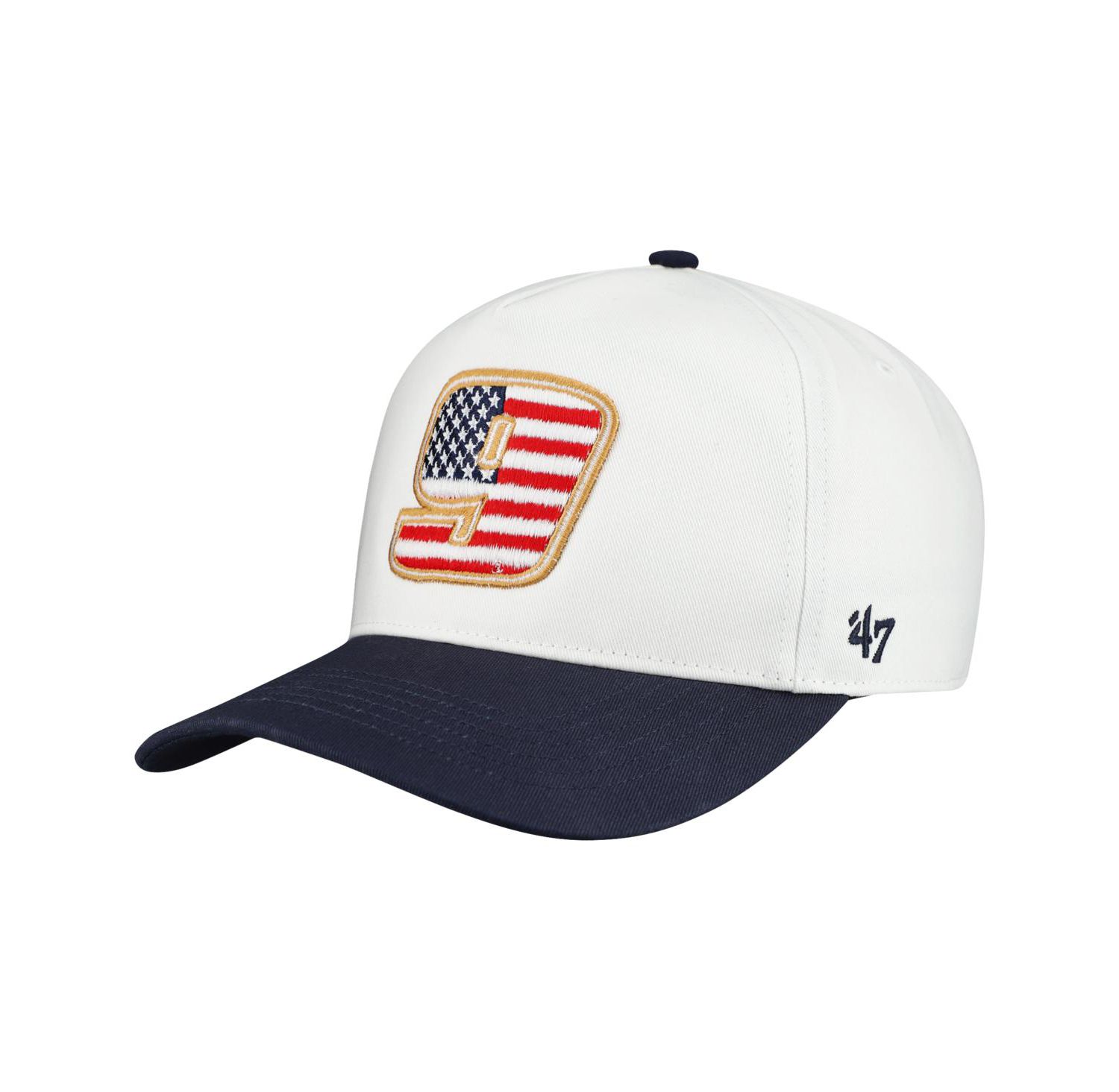 Men's White Chase Elliott Flag Fill Two-Tone Team Adjustable Hitch Hat
