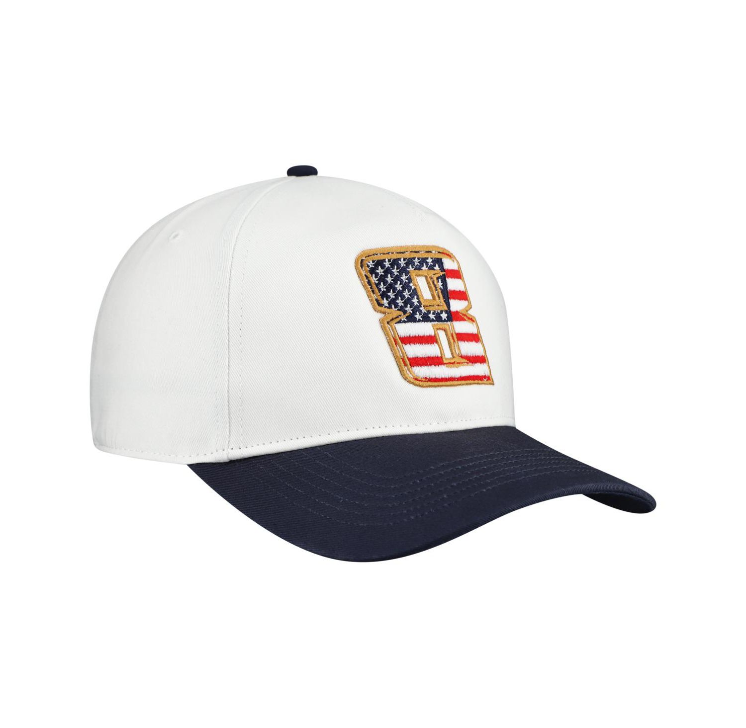Men's White Kyle Busch Flag Fill Two-Tone Team Adjustable Hitch Hat