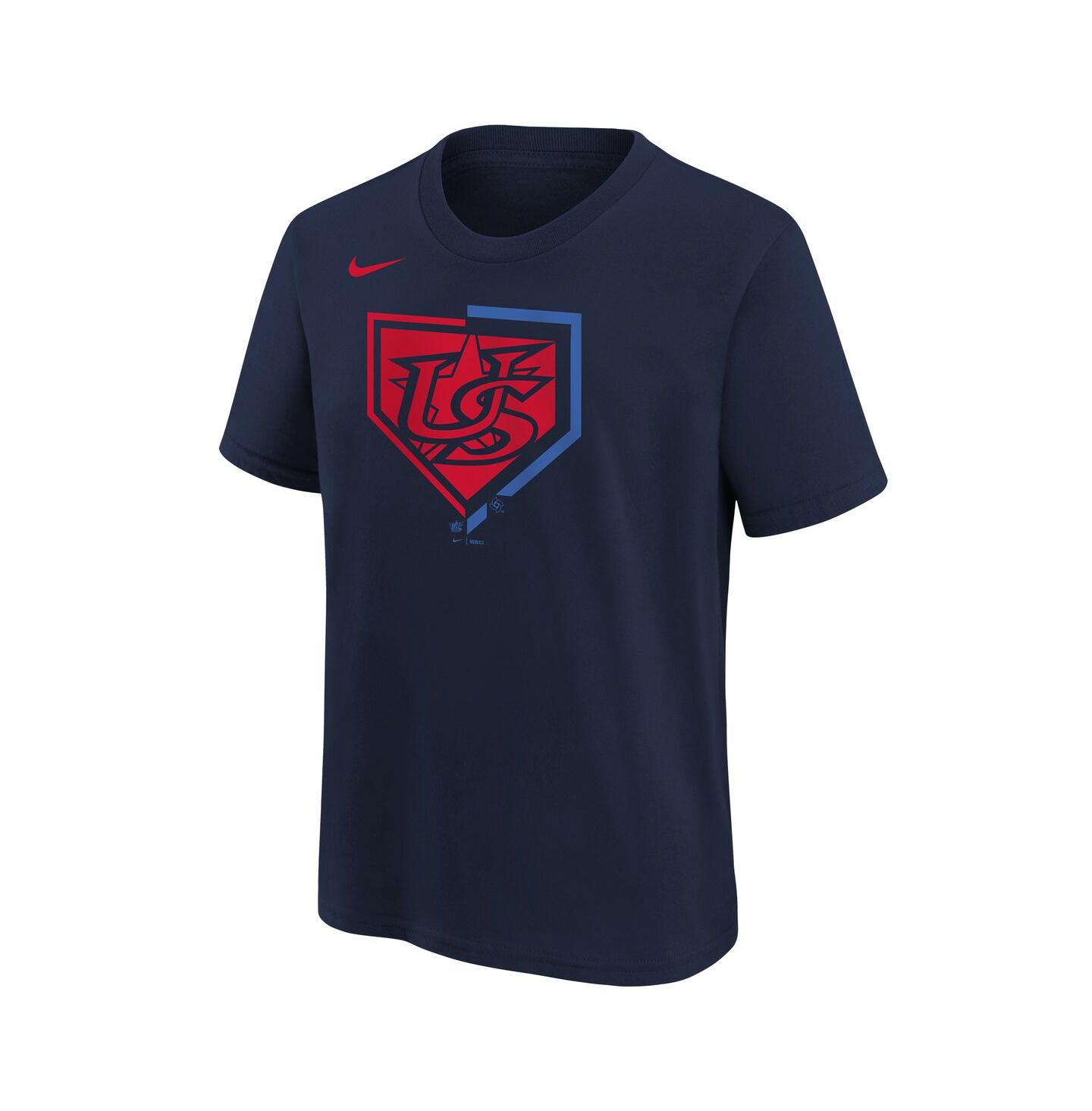 Детская футболка Nike Big Boys and Girls Navy USA Baseball 2026 World Baseball Classic Shield — фото 2