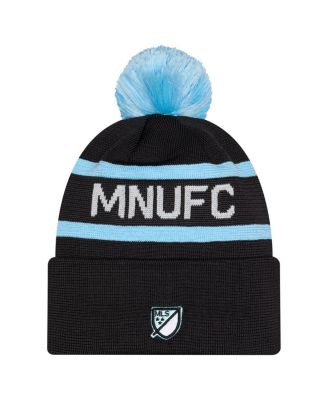 Men's Black Minnesota United FC 2026 Jersey Hook Cuffed Knit Hat with Pom
