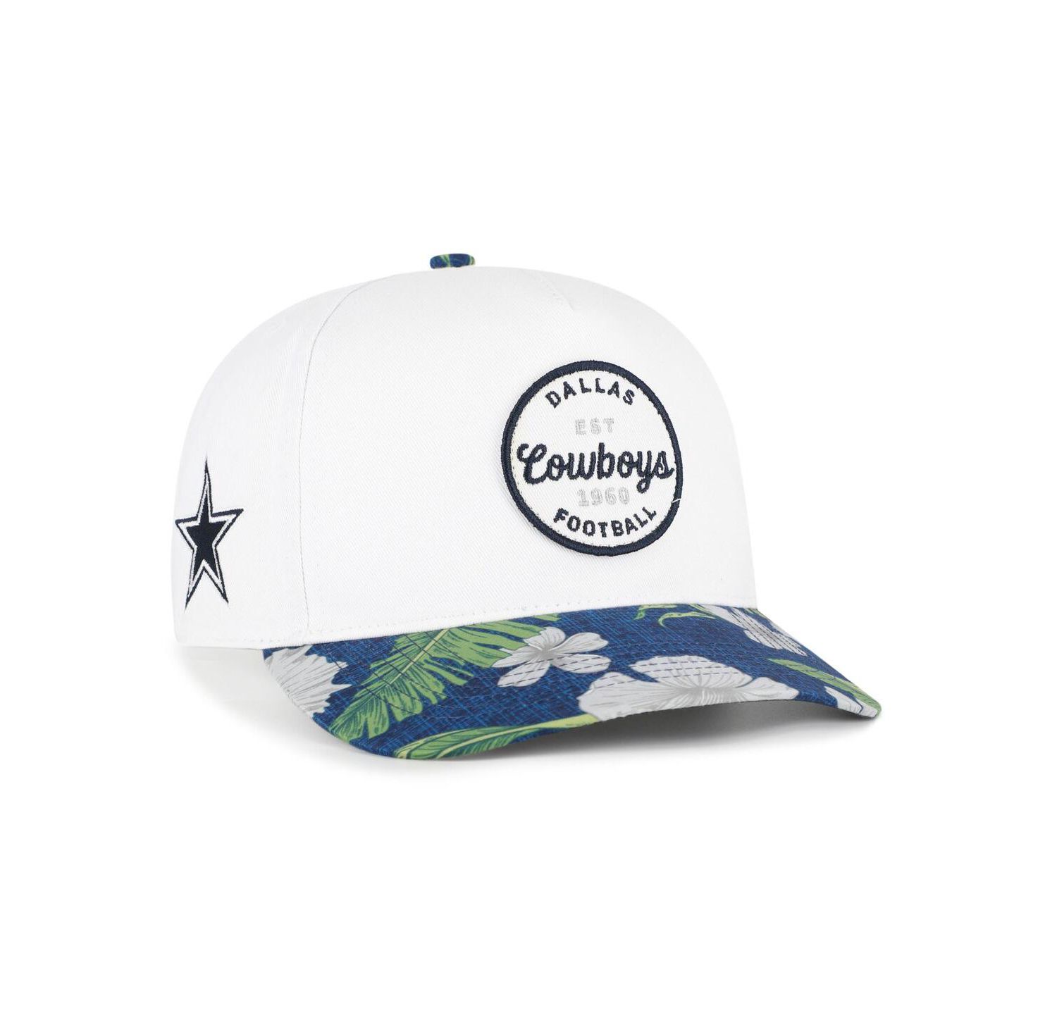 Men's White/Navy Dallas Cowboys Beach Side Hitch Adjustable Hat