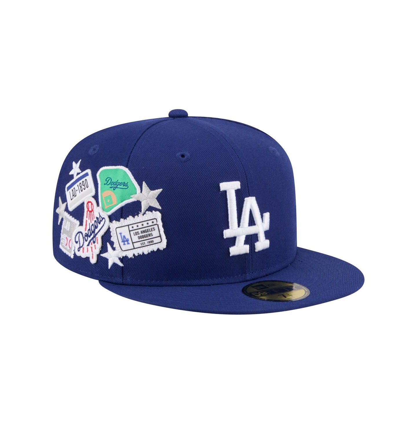 Мужская кепка New Era Royal Los Angeles Dodgers City Patch 59FIFTY Fitted Hat — фото 1