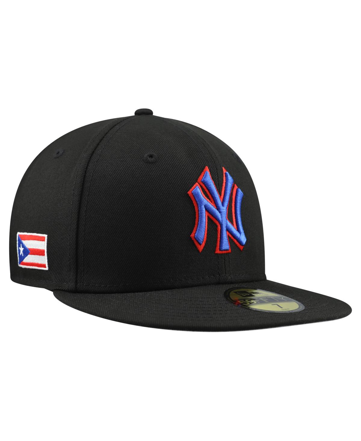 New Era Men's Black New York Yankees Puerto Rico 59FIFTY Fitted Hat