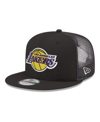 Men's Black Los Angeles Lakers Core Logo Meshback 9FIFTY Snapback Hat
