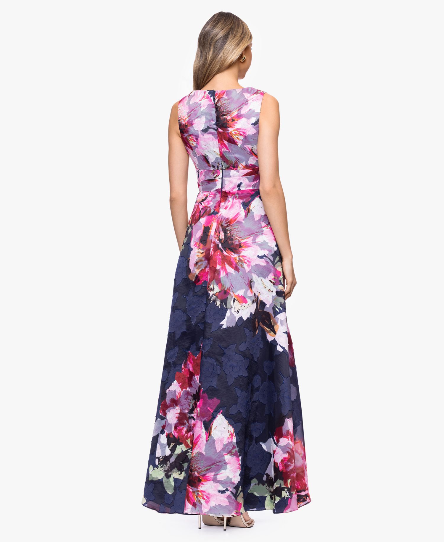 Women's V-Neck Burnout Floral Dress