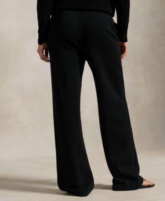 Women's Drawstring Fleece Wide-Leg Sweatpant