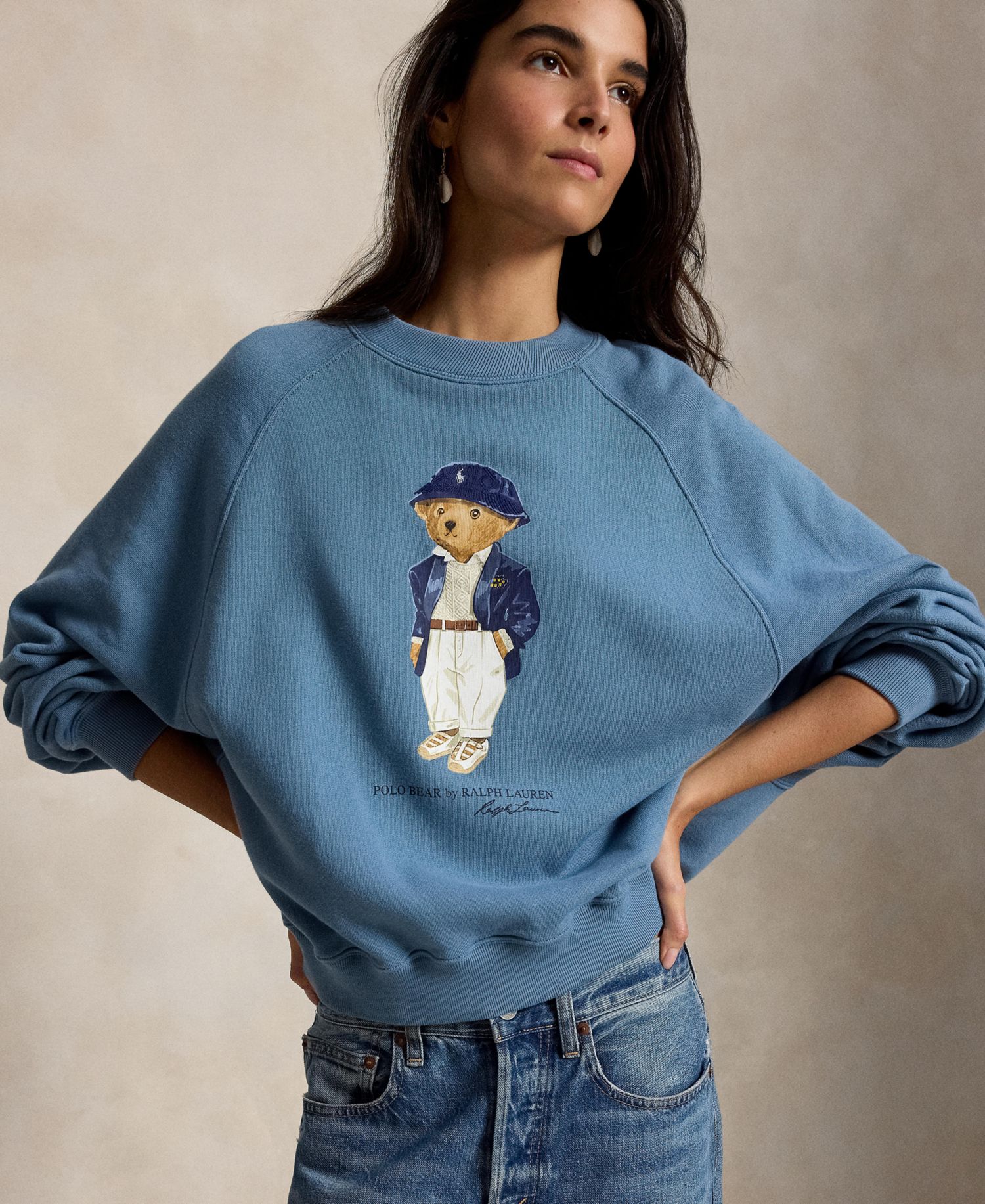 Женская толстовка Polo Bear с круглым вырезом горловины