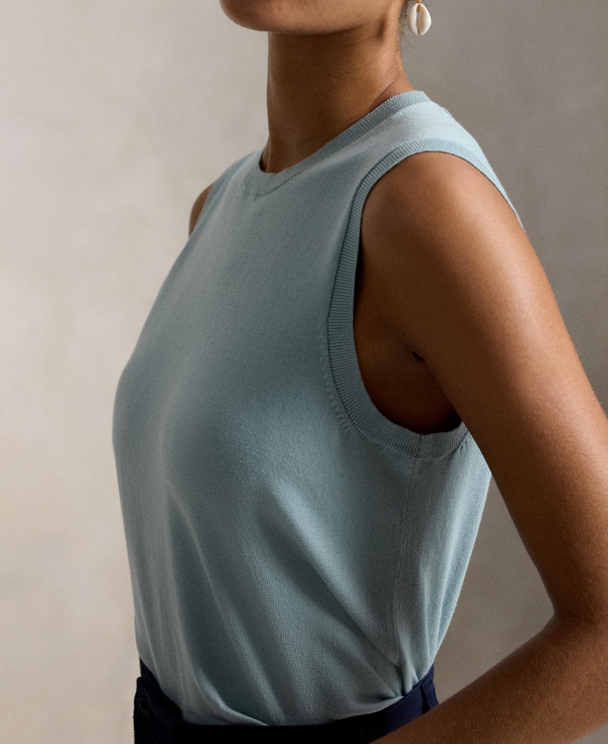 Polo Ralph Lauren Women's Sleeveless Crewneck Sweater