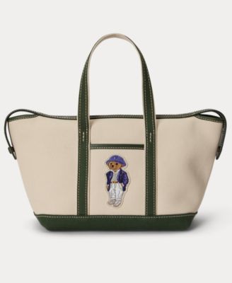 Women's Bear Canvas Mini Shopper Tote