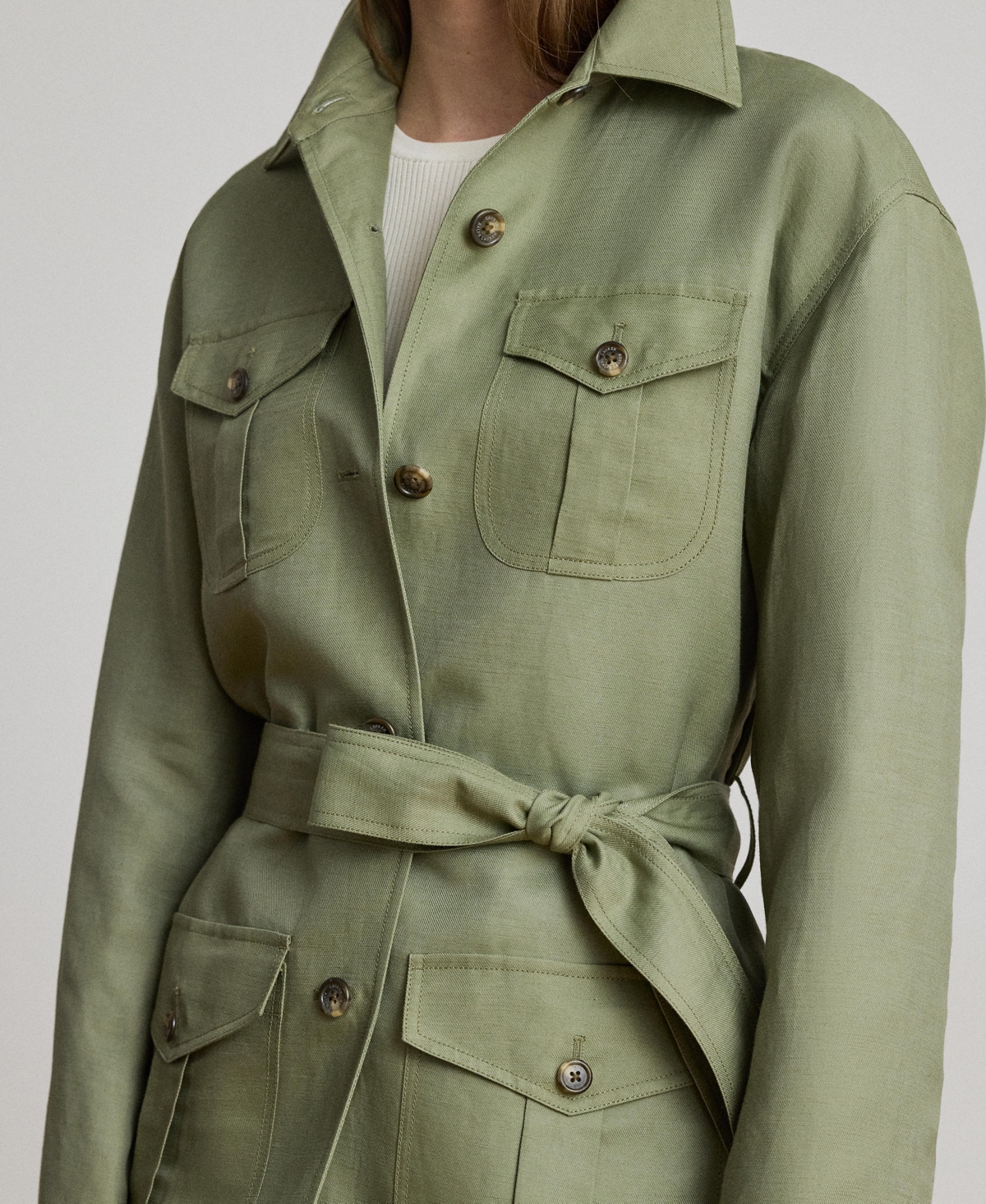 Lauren Ralph Women's Twill Field Spread Collar Jacket
