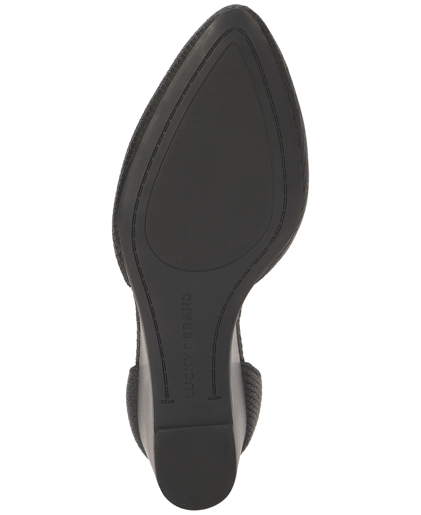 Женские туфли Lucky Brand Nitika Wedge Heel Pumps, цвет: Чёрный змеиный кожаный — фото 5