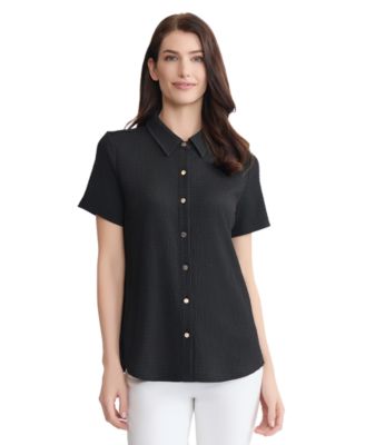 Women's Short-Sleeve Button-Front Shirt