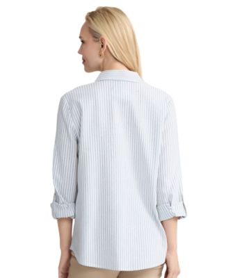 Women's Collared Button-Front Shirt