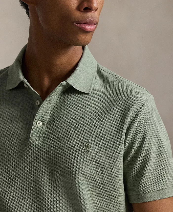 Men's Custom Slim-Fit Honeycomb-Mesh Polo Shirt - thumbnail 9