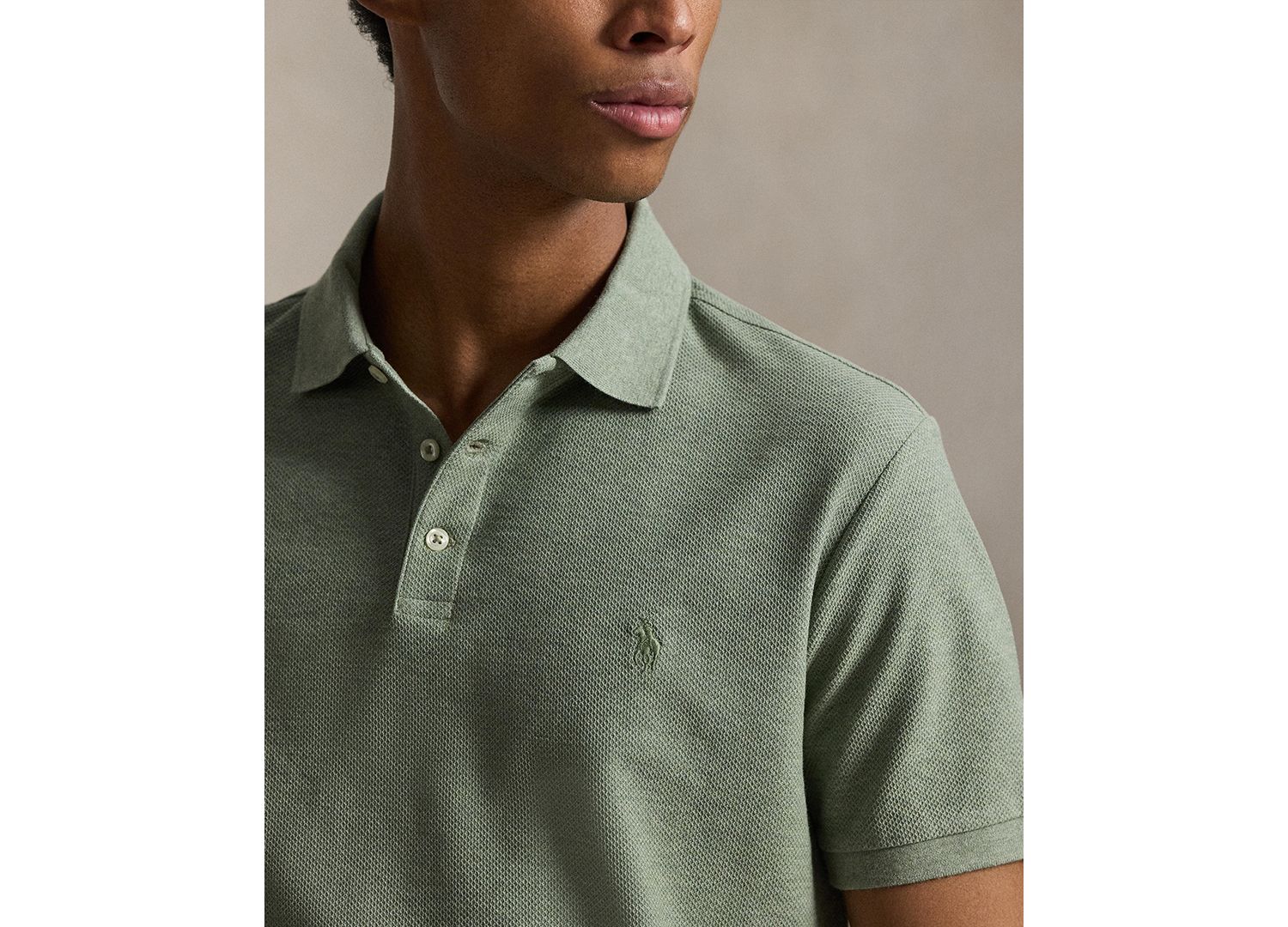 Men's Custom Slim-Fit Honeycomb-Mesh Polo Shirt