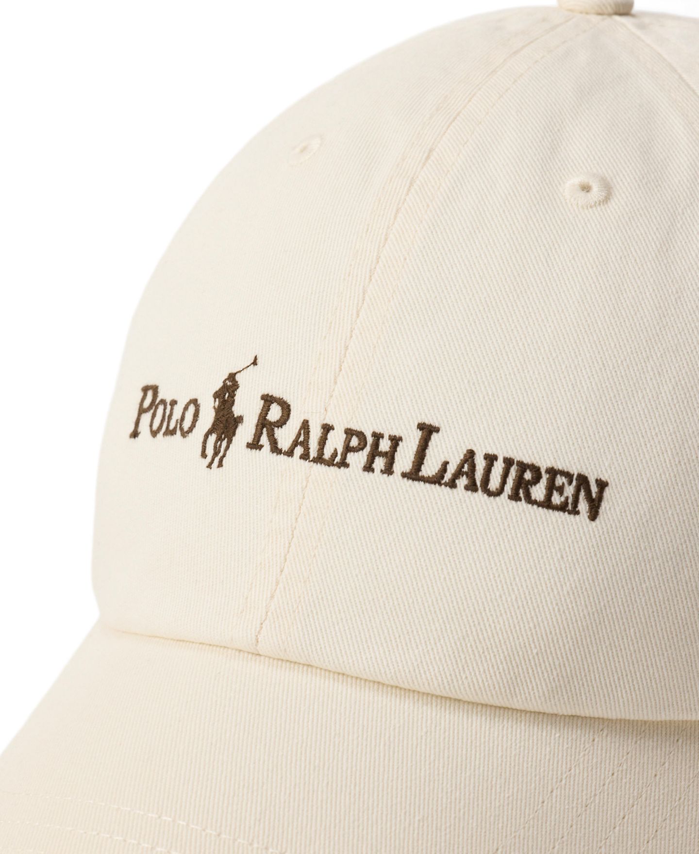Женский головной убор Polo Ralph Lauren Cotton Twill Ball Hat, цвет: Кремовый — фото 3