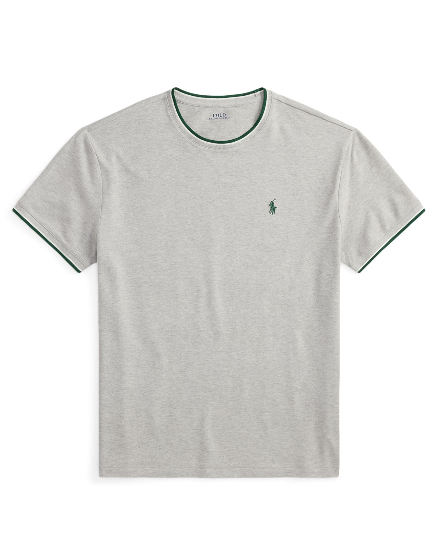 Мужская футболка Polo Ralph Lauren Classic-Fit Stretch Mesh, цвет: Меланжевый — фото 5