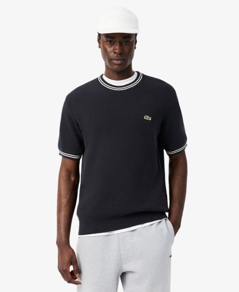 Мужской свитер Lacoste Classic-Fit Crewneck, цвет: Чёрный