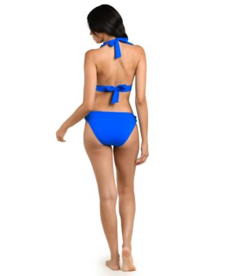 Women's Island Goddess Ruffled Halter Bikini Top