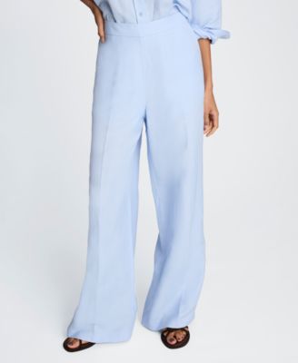 Women's Pull-On Linen Wide-Leg Pants