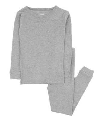 Kids Matching Family Two Piece Cotton Long Sleeve Solid Color Pajamas 6-14